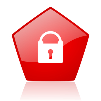 protect red web glossy icon